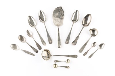 Lot 565 - A 19th century Danish silver fish slice, with...