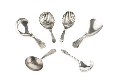 Lot 363 - A George III silver caddy spoon, with...