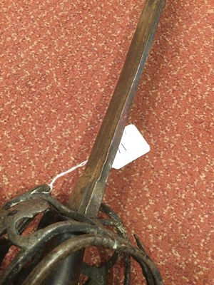 Lot 171 - A 17th century Scottish basket hilt back sword...