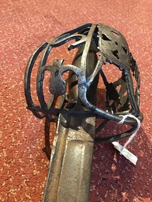 Lot 171 - A 17th century Scottish basket hilt back sword...