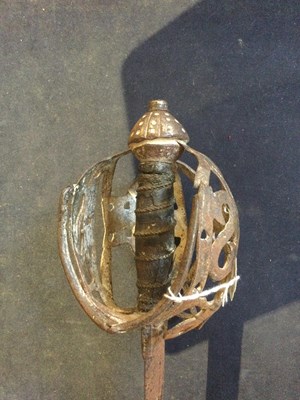 Lot 173 - A 17th century Scottish basket hilt broad...