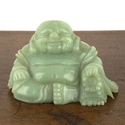 Lot 423 - Carved jade figure of Ho Tei Chinese, 20th...