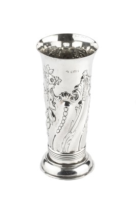 Lot 525 - A late Victorian silver flower vase, of...