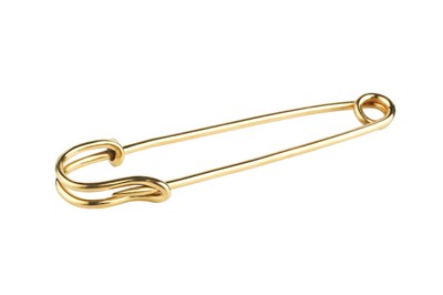 Lot 6 - A yellow precious metal kilt pin, with partial...