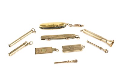 Lot 367 - An Edwardian nine carat gold propelling pencil,...