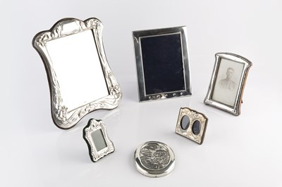 Lot 552 - A silver mounted easel dressing table mirror,...