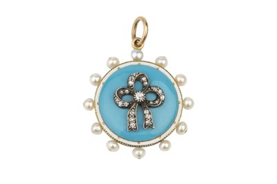 Lot 8 - A late 19th/early 20th century enamel, diamond...