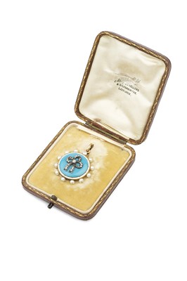 Lot 8 - A late 19th/early 20th century enamel, diamond...