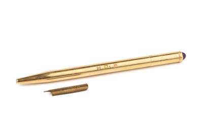 Lot 504 - A French gold retractable pencil, by Cartier,...