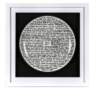 Lot 893 - Grayson Perry (b.1960) 100% Art plate, 2020...