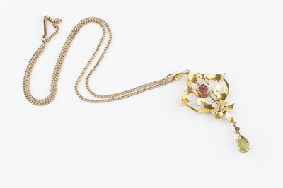 Lot 25 - An early 20th century half pearl and gem set...