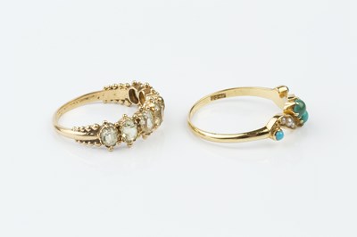 Lot 28 - A 19th century chrysoberyl half hoop ring, the...