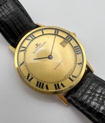 Lot 213 - An 18ct gold automatic wristwatch by...