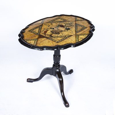 Lot 51 - An early 19th century ebonised and painted...
