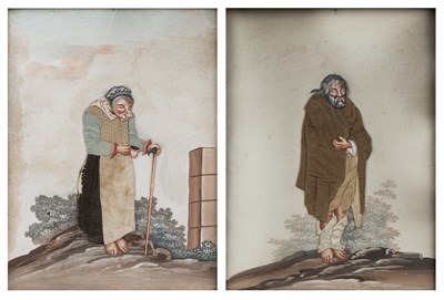 Lot 56 - Two unusual early 19th century painted and...