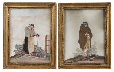 Lot 56 - Two unusual early 19th century painted and...