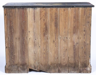 Lot 62 - A Victorian painted pine naval chest of two...