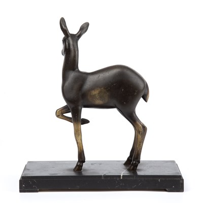 Lot 769 - Art Deco Model of a fawn, circa 1920 cast...