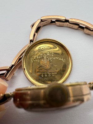 Lot 221 - A lady's 9ct gold cased bracelet watch by...