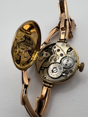 Lot 221 - A lady's 9ct gold cased bracelet watch by...