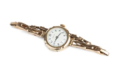 Lot 221 - A lady's 9ct gold cased bracelet watch by...