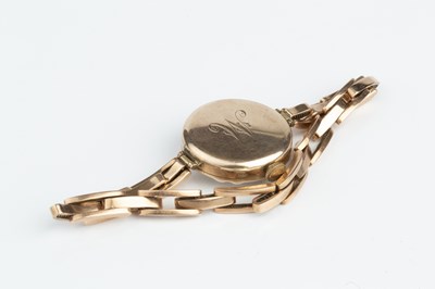 Lot 221 - A lady's 9ct gold cased bracelet watch by...