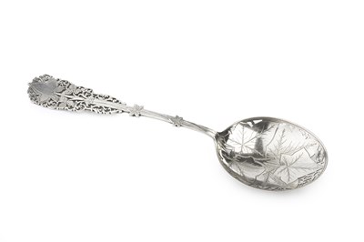 Lot 369 - A late Victorian silver serving spoon, the...