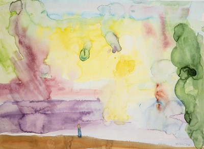 Lot 412 - Sven Berlin (1911-1999) Colourful landscape,...