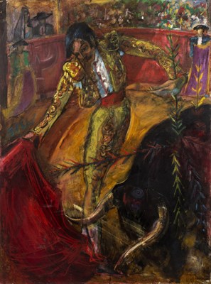 Lot 241 - Sven Berlin (1911-1999) The Bullfighter oil on...