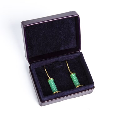 Lot 731 - Jacqueline Mina (b.1942) Chrysoprase spiral...
