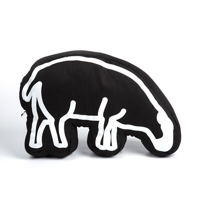 Lot 883 - Julian Opie (b.1958) Black Sheep plush pillow...