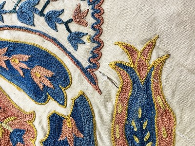 Lot 445 - A silk suzani