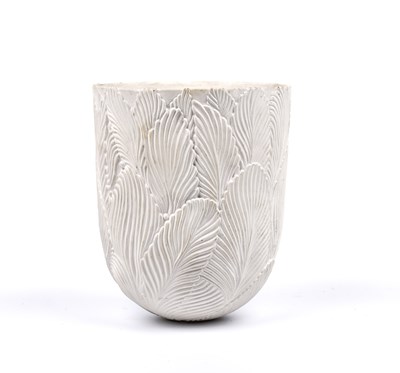 Lot 720 - Mary Rogers (b.1929) Vessel carved leaf...