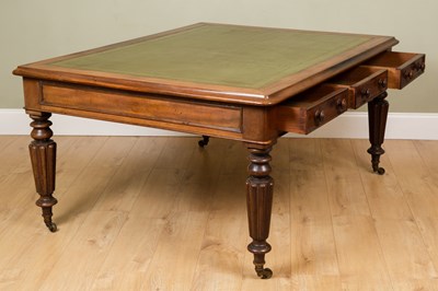 Lot 150 - A William VI mahogany library table with a...