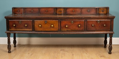 Lot 396 - A George III oak dresser base