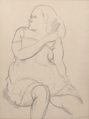 Lot 431 - Matthew Smith (1879-1959) Lady combing her...