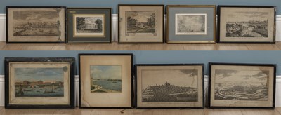 Lot 46 - An assortment of nine framed landscape...