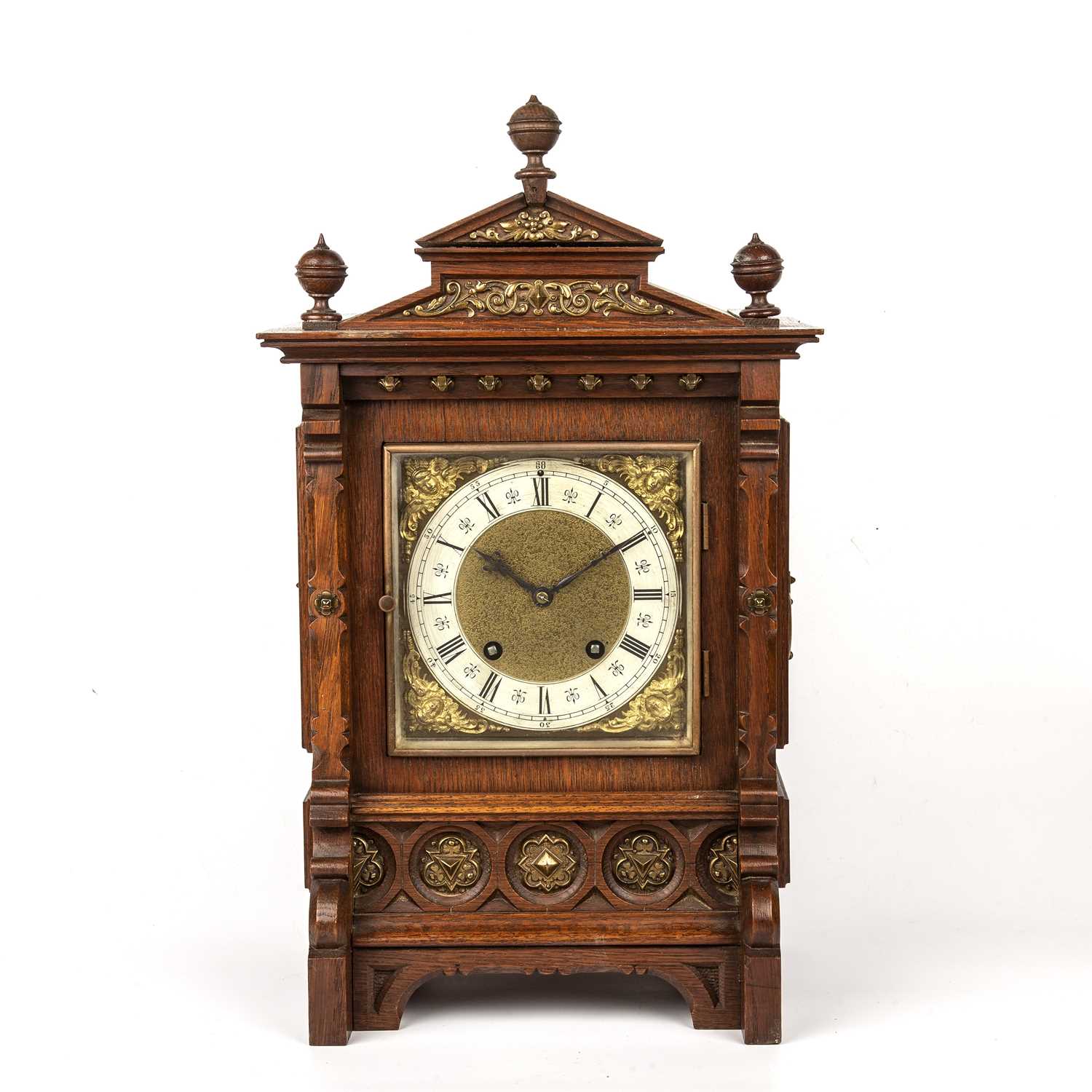 Lot 8 - An early 20th century German mantel clock, the...