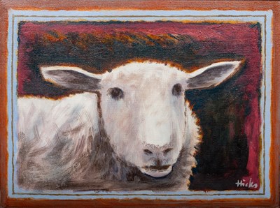 Lot 433 - Philip Hicks (1928-2021) Sheep signed (lower...