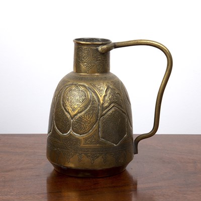 Lot 206 - Qajar style jug Persian, with scrolling...