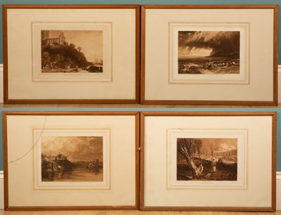 Lot 117 - A group of four engravings after I.M.W Turner,...