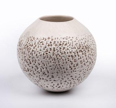 Lot 724 - Gabriele Koch (b.1948) Vessel white glaze with...