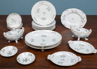 Lot 316 - A French porcelain part dinner service...