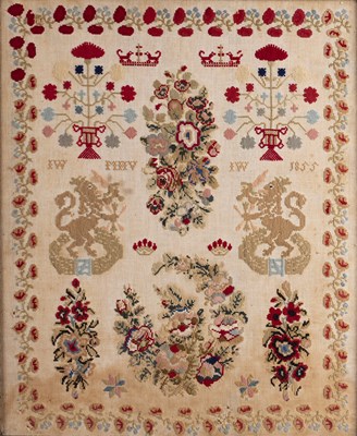 Lot 128 - 19th Century Dutch needlework sampler...