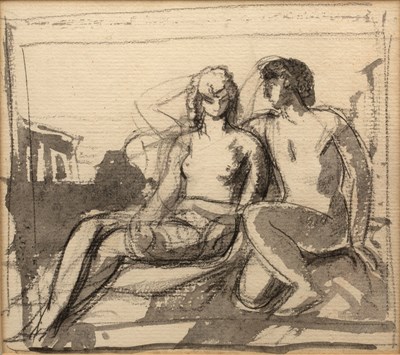 Lot 209 - Harry Morley (1881-1943) 'Classical Lovers',...