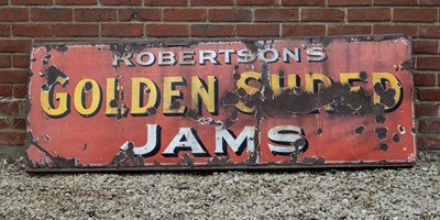 Lot 1200 - A large 'Robertson's Golden Shred Jams' wooden sign