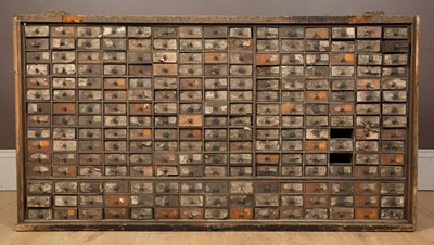 Lot 1058 - A vintage painted pine farriers chest