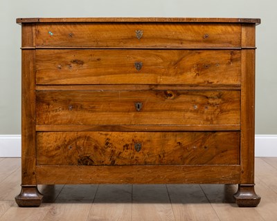 Lot 197 - A 19th century continental walnut commode of...