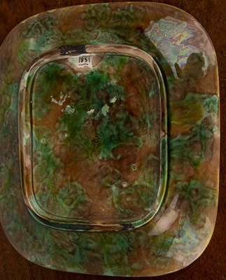 Lot 257 - George Jones majolica sardine box, cover, and...