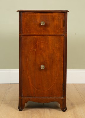 Lot 193 - An Edwardian Sheraton Revival bedside cupboard...